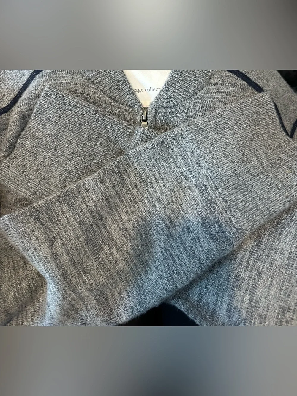 Banana Republic Heritage Merino Wool Quarter Zip Sweater Men’s L Preppy